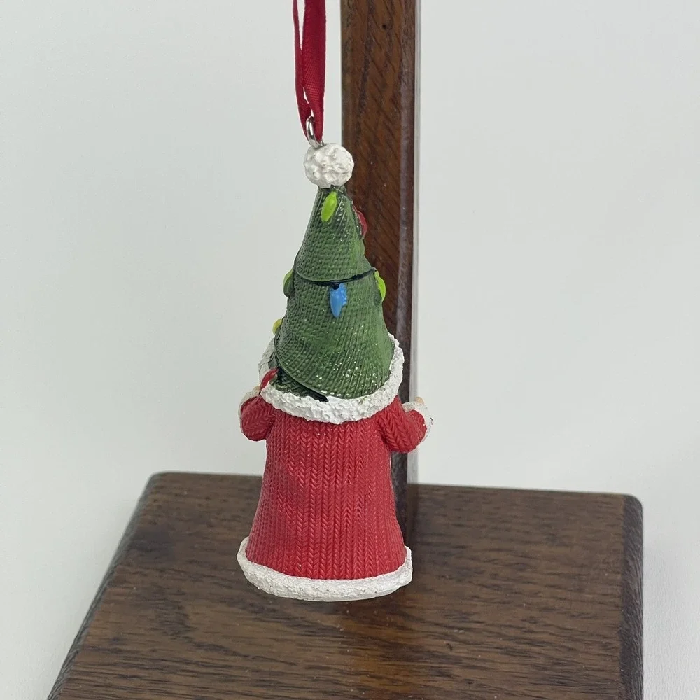 Santa‎ Gnome With String Of Lights Christmas Tree Ornament Table Top Tier Decor
